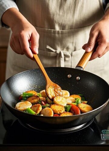 fishcakes and scallops stir fry recipe