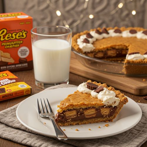 recipe for Reese’s peanut butter cup pie