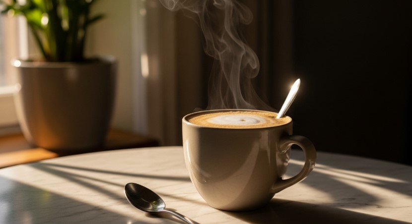 Creamy weight loss coffee made with MCT oil and butter
