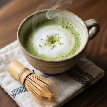 finished Japanese Mounjaro detox drink in ceramic cup