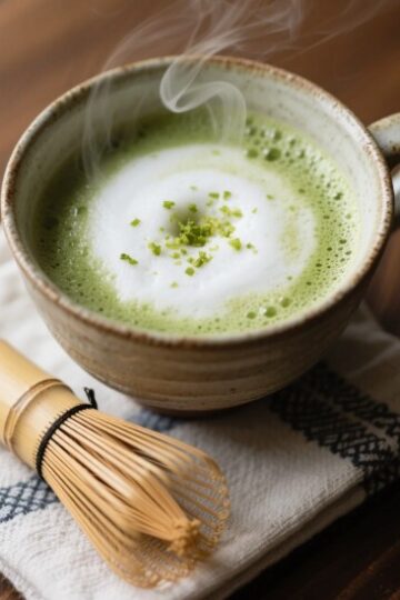 finished Japanese Mounjaro detox drink in ceramic cup