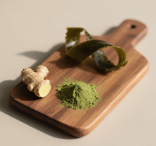 Japanese Mounjaro drink ingredients on cutting board